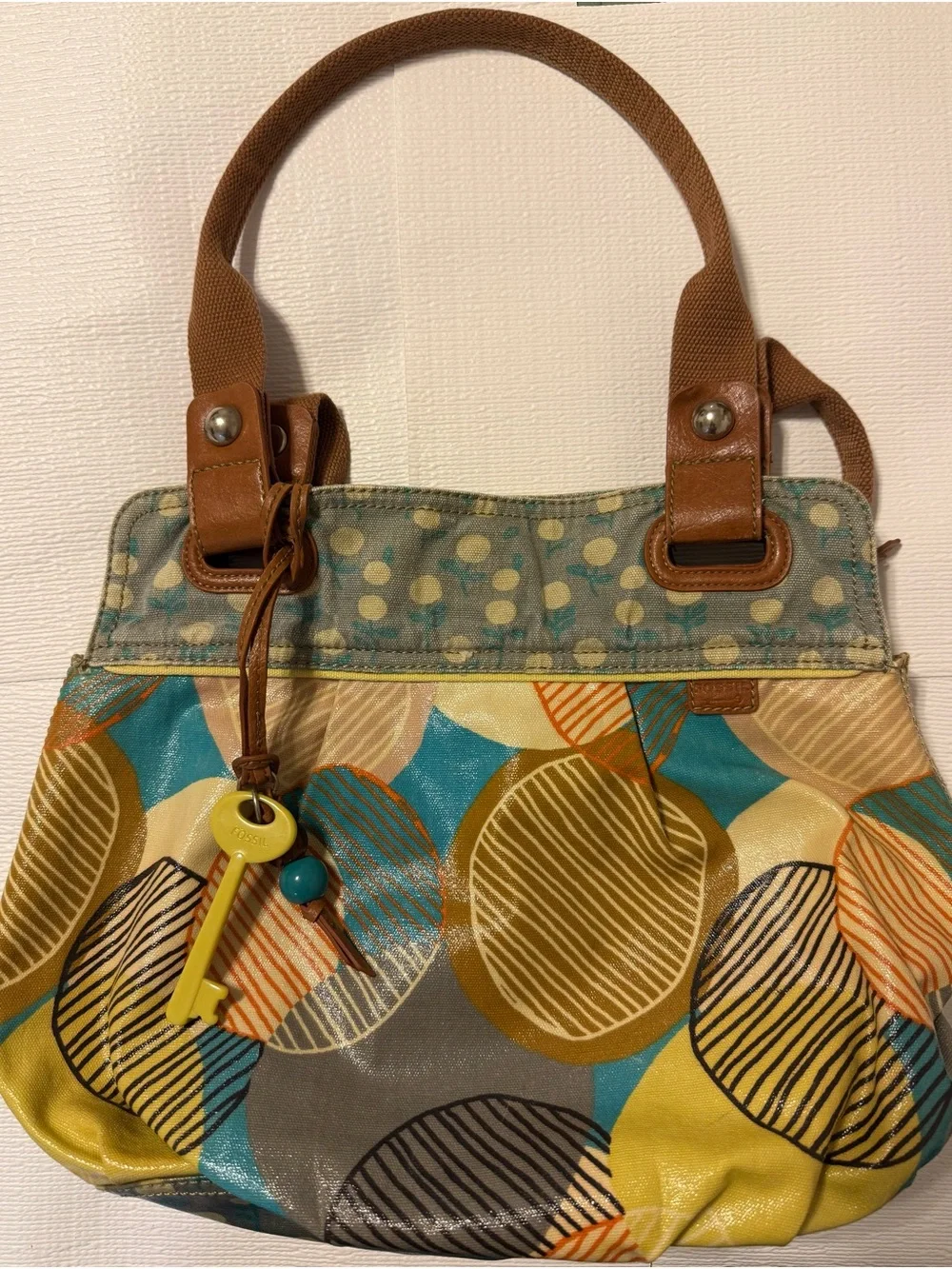 Fossil Large Floral Purse